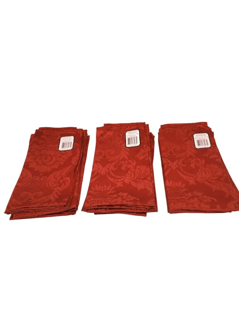 W-C Designs Regent Manor Damask 12 Napkins 12 Placemats Table Runner Cinnabar